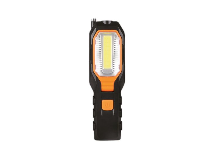 Újratölthető munkalámpa 1 W LED+5 W COB LED