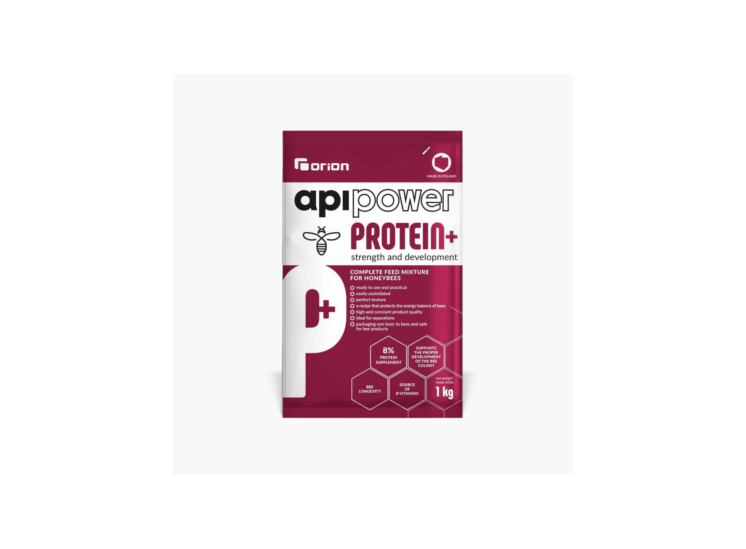 APIPOWER PROTEIN+ vitaminos, fehérjés cukorlepény 1 kg