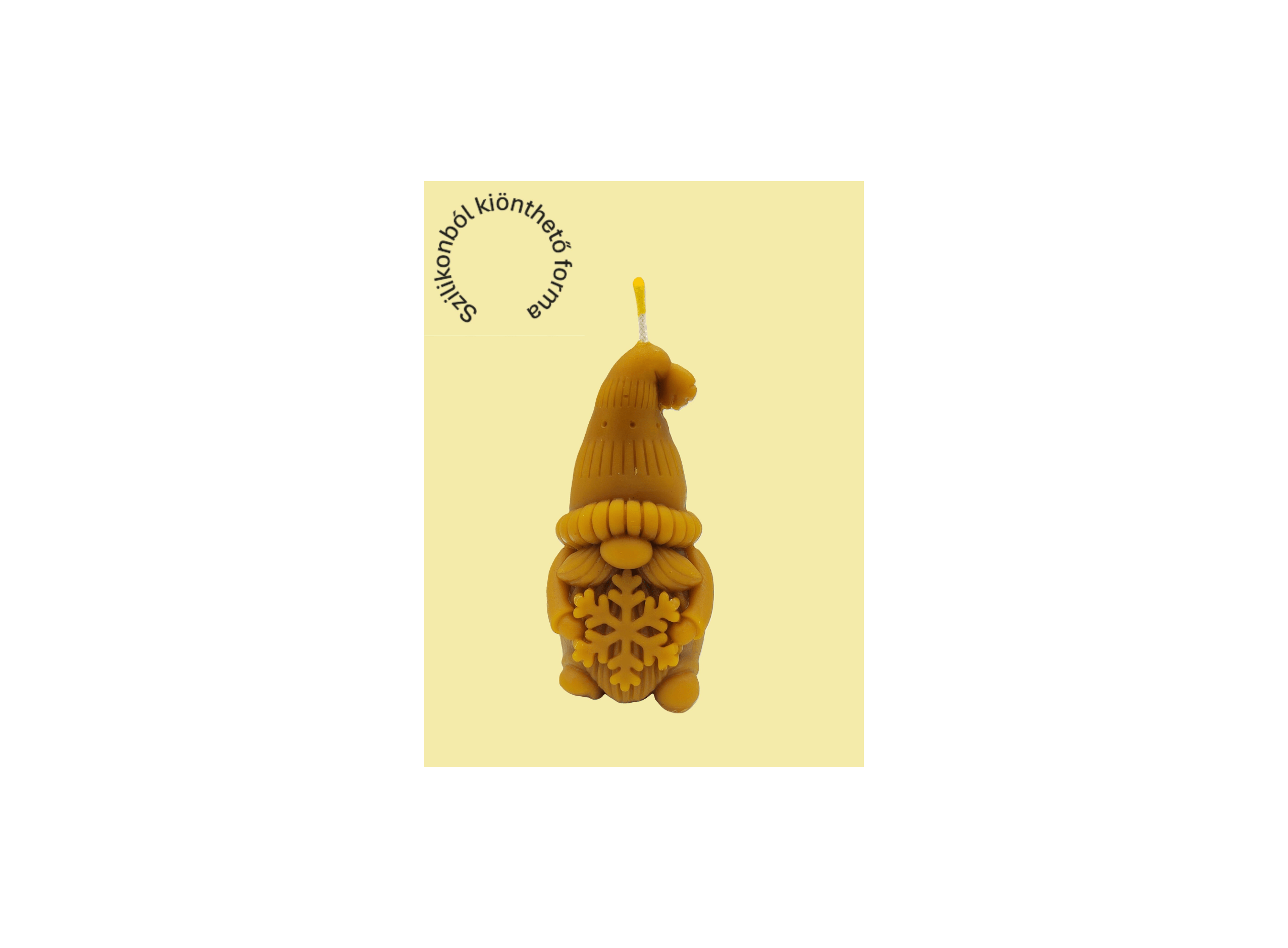 Hópelyhes Manó Szilikon Gyertyaöntő Forma